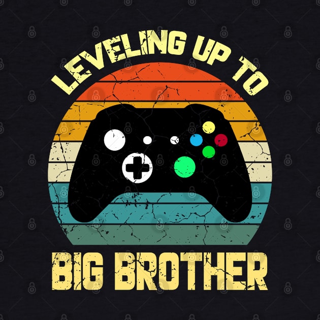 Leveling up to Big Brother funny gamer boys kids men by UranusArts